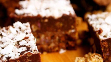 Mulberry Crunch Cashew-Cacao Brownie Fudge
