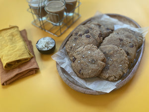 Vegan Salted Chocolate Chip Cookies