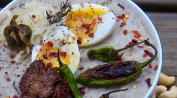 Cashew Cream of Kohlrabi and Lion's Mane Mushroom Soup