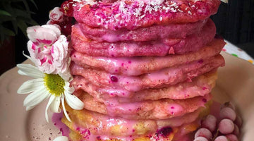 Pink Dragonfruit Pancakes