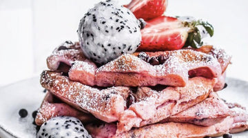 Dragonfruit Chocolate Chip Waffles! (Gluten-Free)