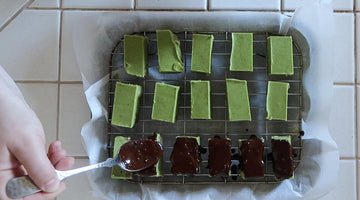 Vanilla Bean Matcha Chocolate Bars