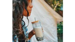 Vanilla Black Tea Boba with Macadamia Nut Milk