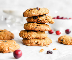 Gluten-Free Vegan Oatmeal Cranberry Cookies