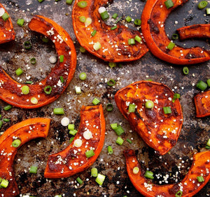 Gochujang Roasted Winter Squash with Hemp Seeds