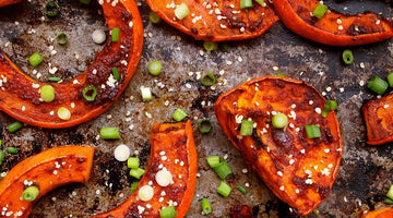 Gochujang Roasted Winter Squash with Hemp Seeds