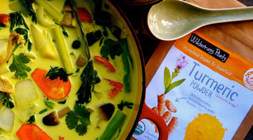 Golden Tom Kha Soup with Oyster Mushrooms