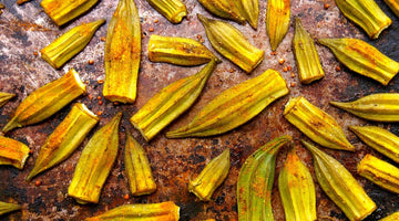 Golden Turmeric Roasted Okra