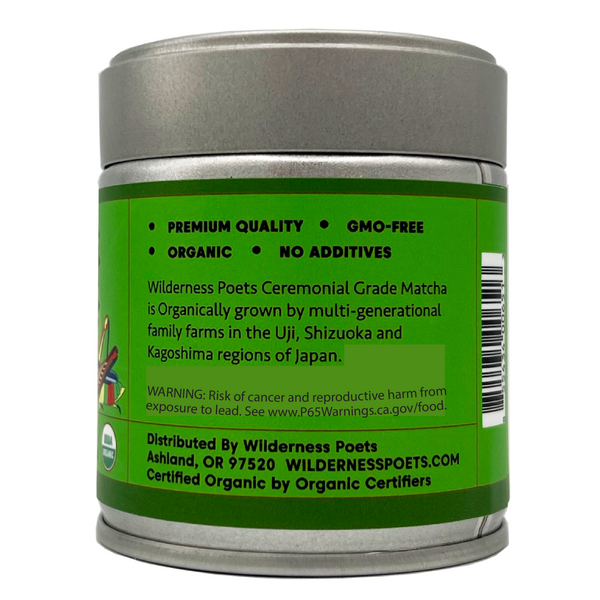 Ceremonial Matcha Green Tea Powder - Organic