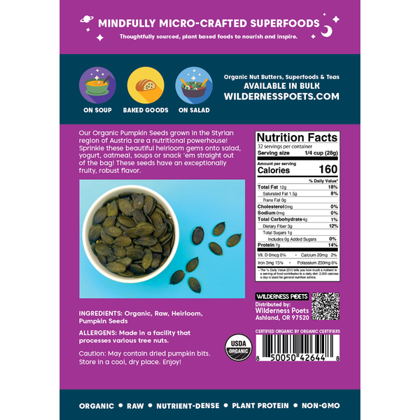 Austrian Pumpkin Seeds - Organic, Austrian-Grown