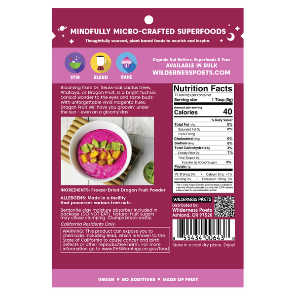 Dragon Fruit Powder - Organic, Freeze-Dried