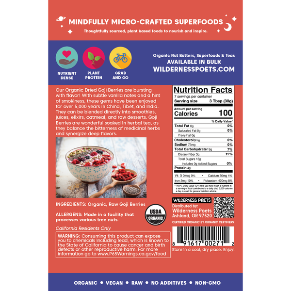 Goji Berries - Organic, Raw