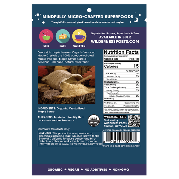 Maple Crystals - Organic, USA-Grown