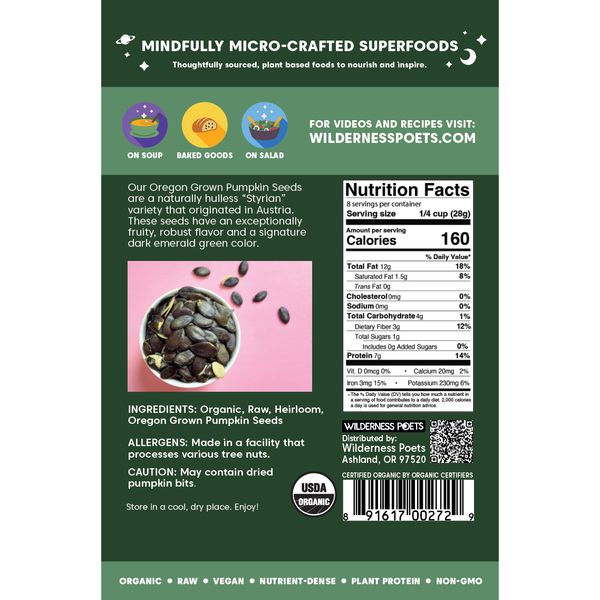 Oregon Pumpkin Seeds - Organic, Oregon-Grown