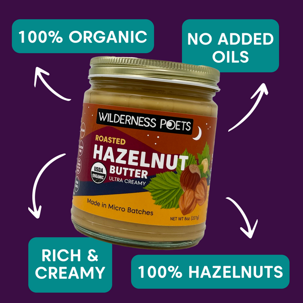 Hazelnut Butter - Roasted, Organic, Ultra Creamy