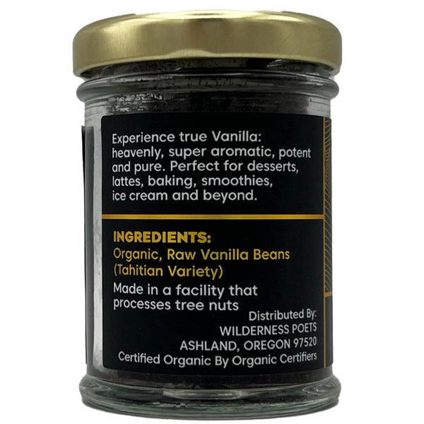 Pure Vanilla Powder - Organic, Raw Ground Vanilla Beans
