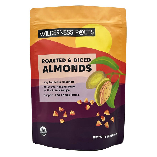 Almonds - Organic, Roasted & Diced, California-Grown