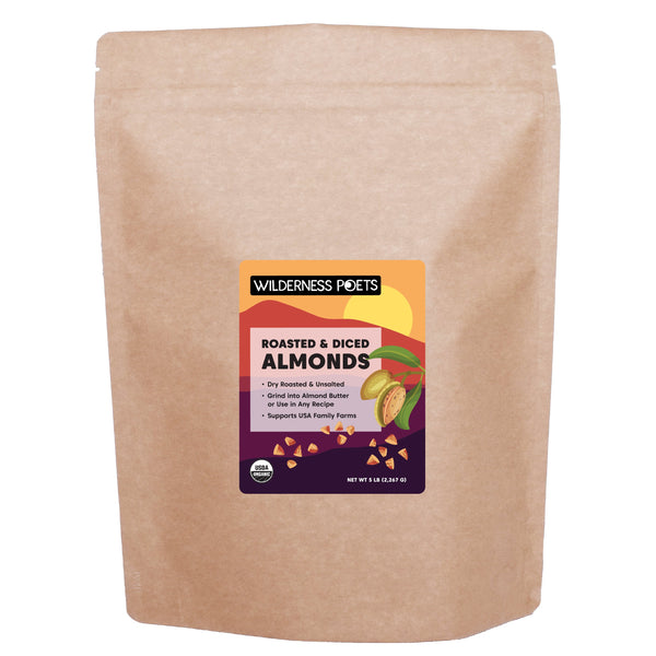 Almonds - Organic, Roasted & Diced, California-Grown