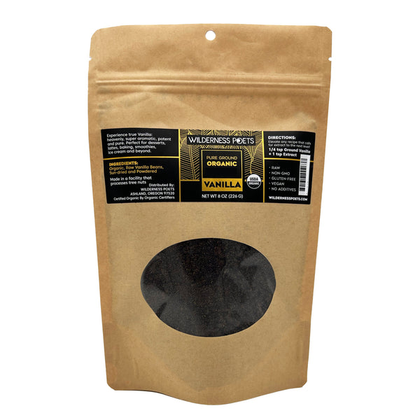 Pure Vanilla Powder - Organic, Raw Ground Vanilla Beans