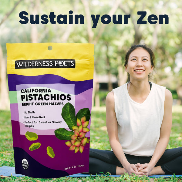 Pistachios - Bright Green Halves, Organic, California-Grown