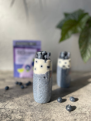 Bright Blue Blueberry Chia Pudding