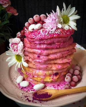 Pink Dragonfruit Pancakes