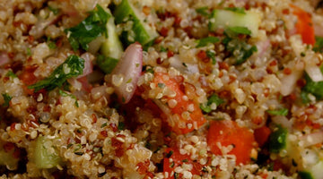 Fresh! Sprouted Quinoa Tabbouleh with Hemp Seeds