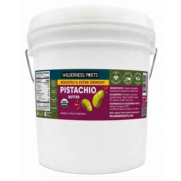 Pistachio Nut Butter - Organic, Roasted, Extra Crunchy
