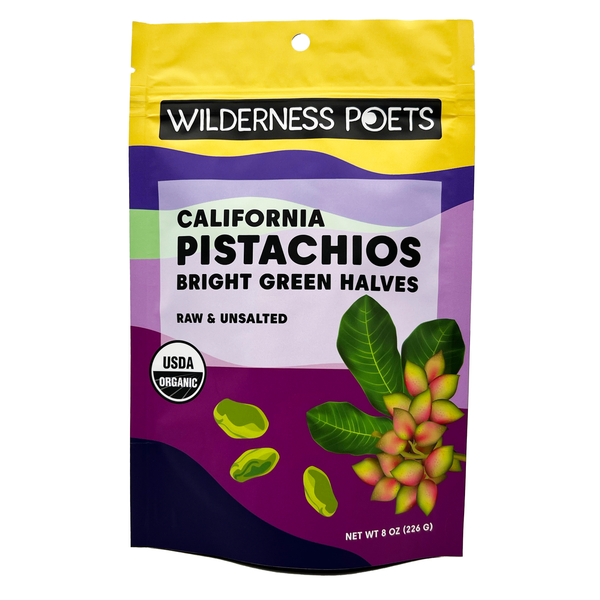 Pistachios - Bright Green Halves, Organic, California-Grown