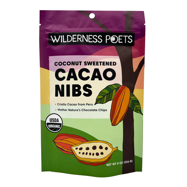 Coconut-Sweetened Cacao Nibs - Raw, Organic