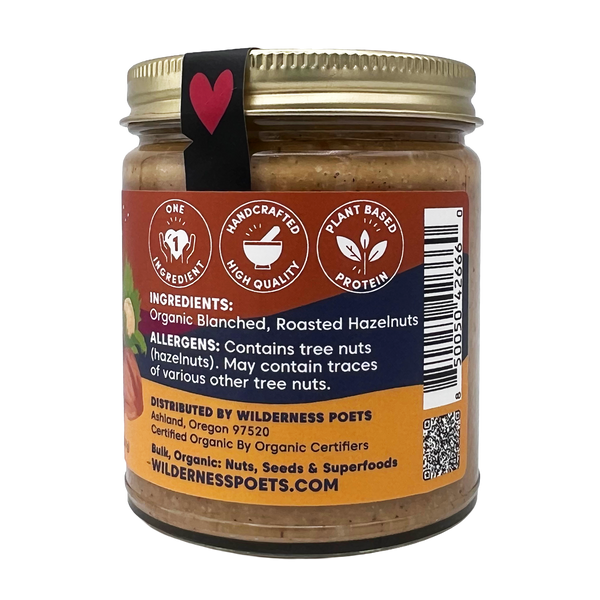 Hazelnut Butter - Roasted & Organic