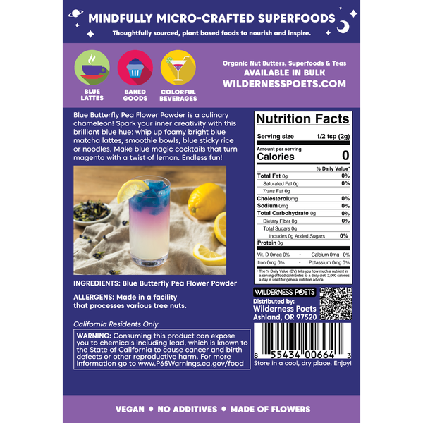 Blue Butterfly Pea Flower Powder - Blue Matcha