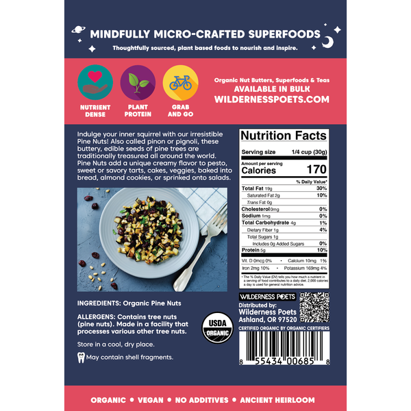Pine Nuts - Organic, Raw