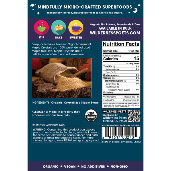 Maple Crystals - Organic, USA-Grown