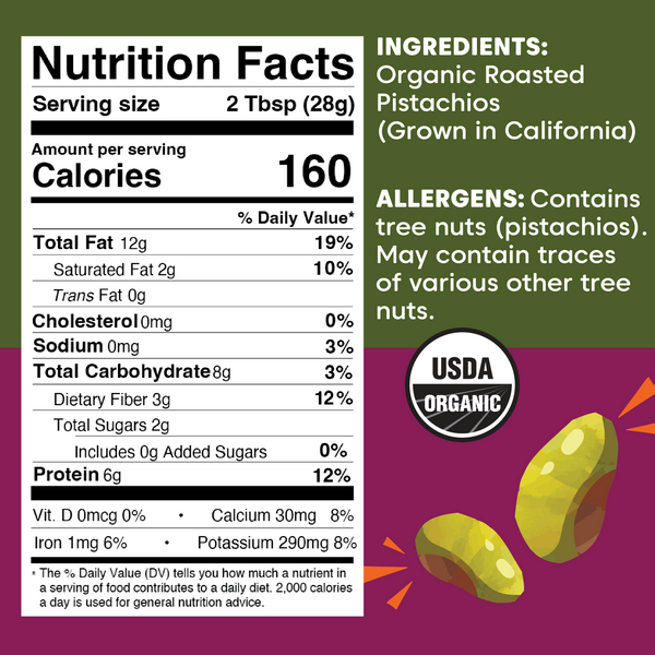 Pistachio Nut Butter - Organic, Roasted, Extra Crunchy