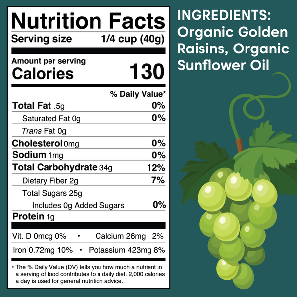 Golden Raisins - Organic, Raw